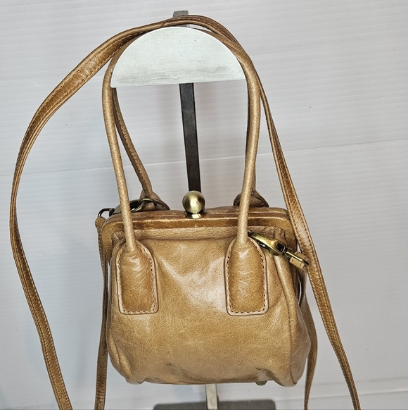 Hobo International Vintage DistressedLeather Kiss-Lock Crossbody,Top Handle Purs - Picture 3 of 12